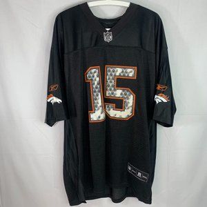 Reebok Tim Tebow #15 Denver Broncos Jersey Men’s XXXL Black Orange Sewn Stitched